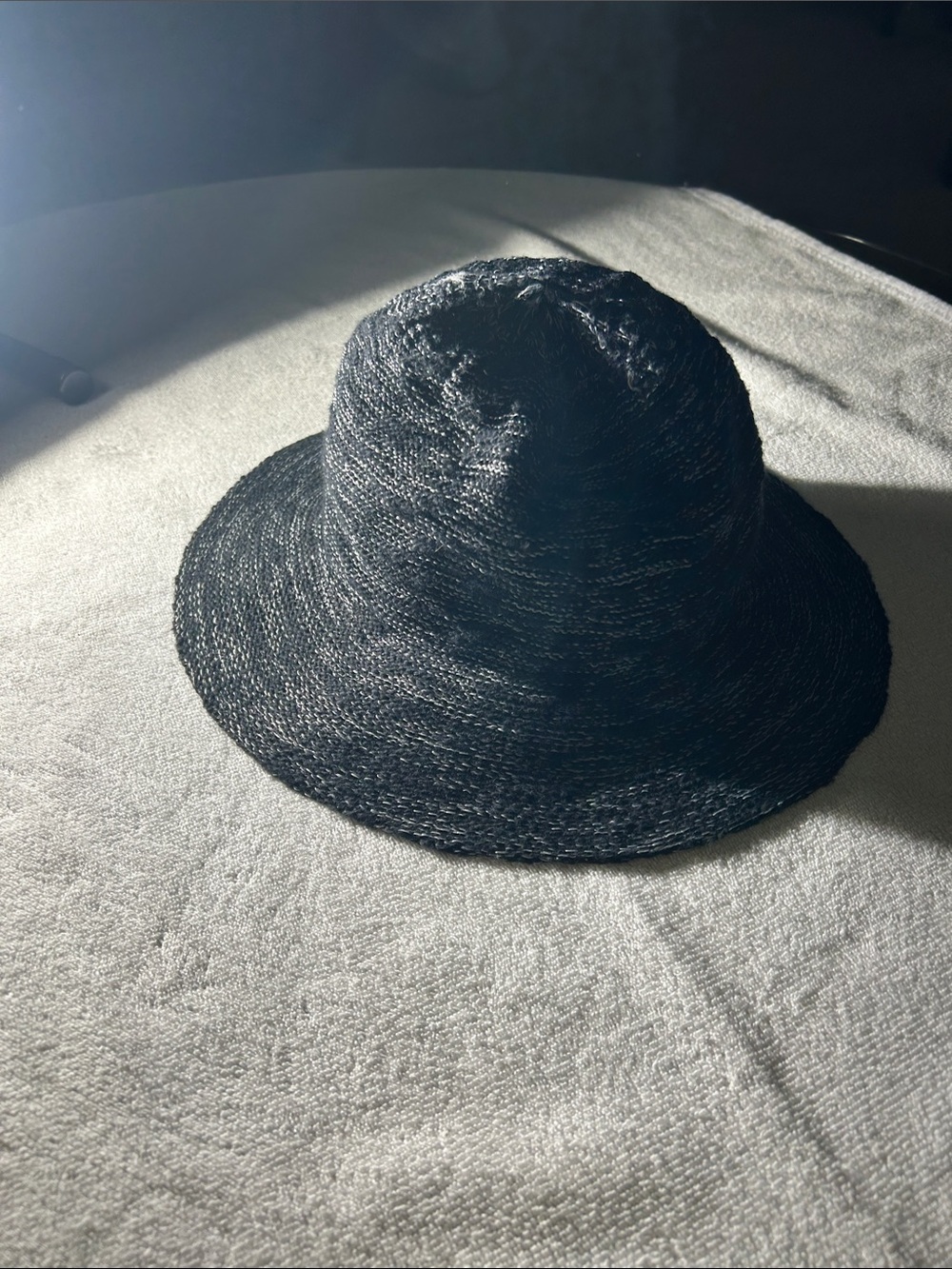Vince Camuto Black Woven Bucket Hat